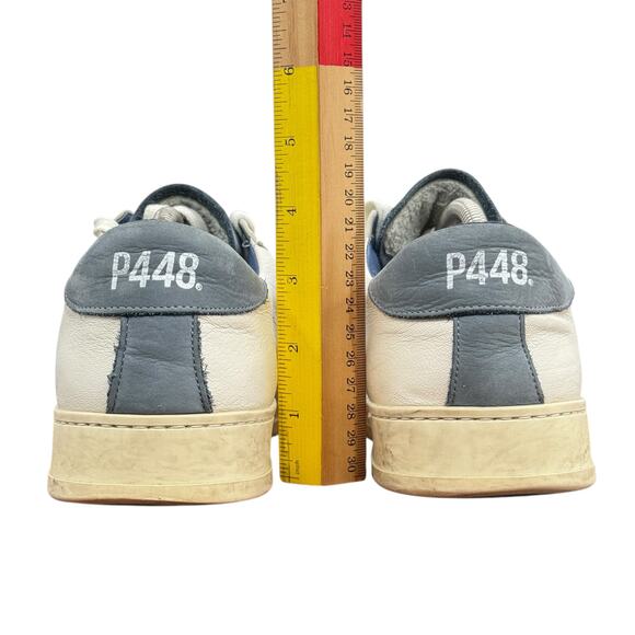 P448 F22 John Sneaker Perforated Logo Low-Top 43 10 Men's Athletic Shoes Comfort - Picture 5 of 12